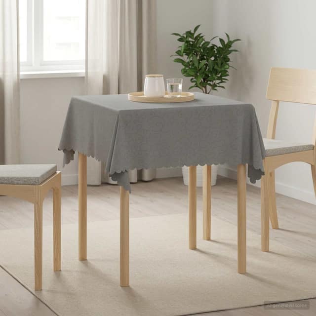 VidaXL Ύφασμα Τραπέζης Ανοιχτό γκρι 140 x 140 cm Ορθογώνιος