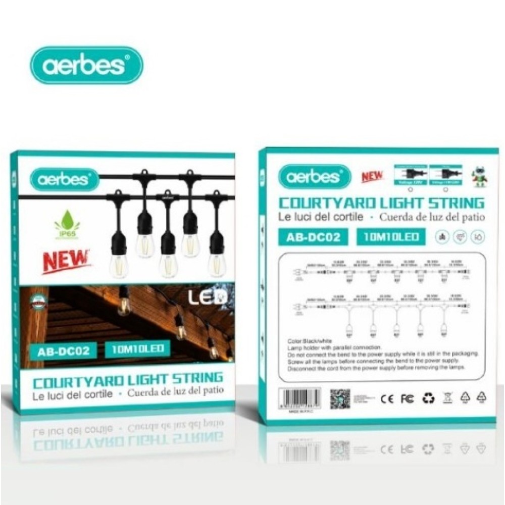 Λάμπες φωτισμού 10LED 10m  AB-DC02 AERBES Aerbes