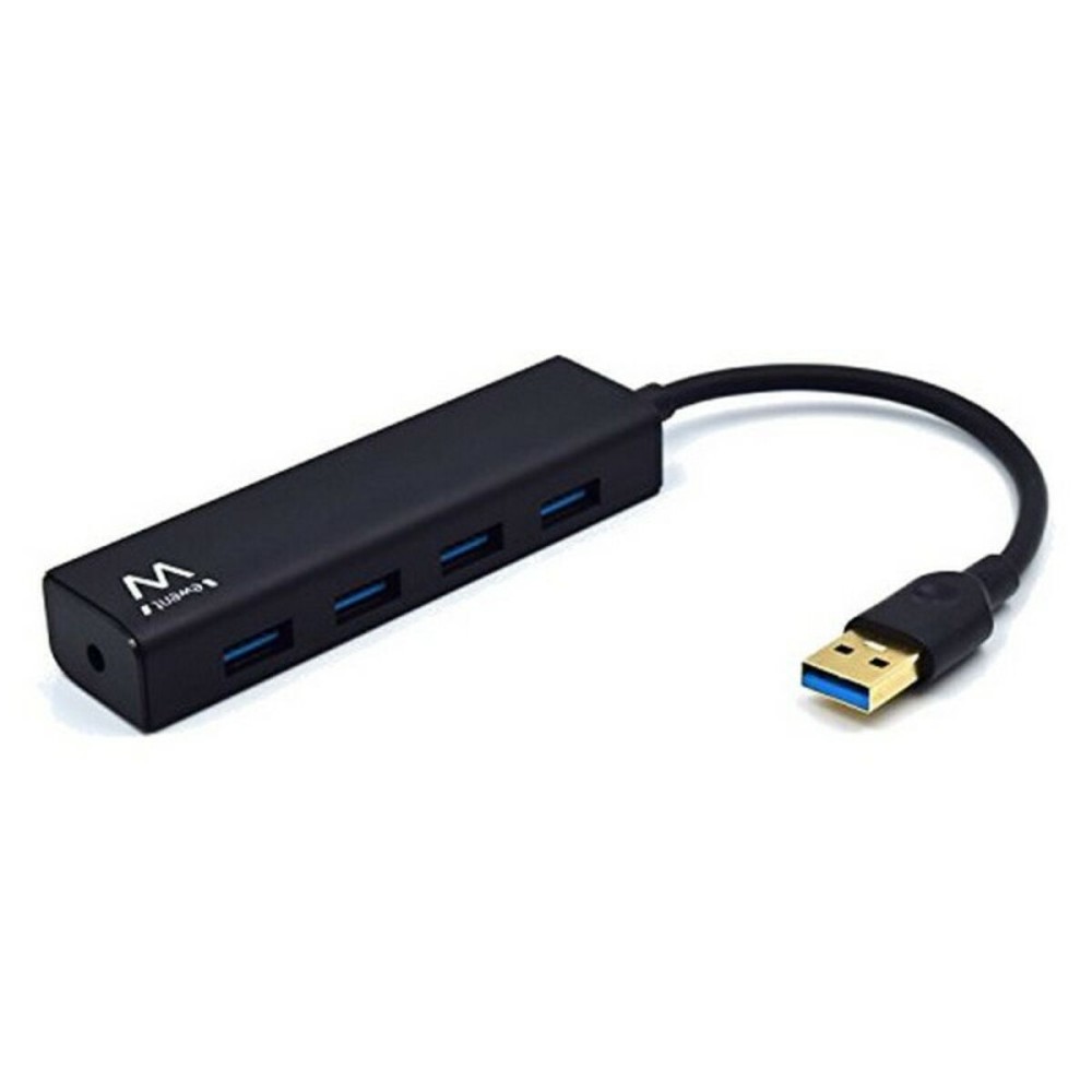 USB Hub Ewent EW1136 4 x USB 3.0 Μαύρο 3600 W
