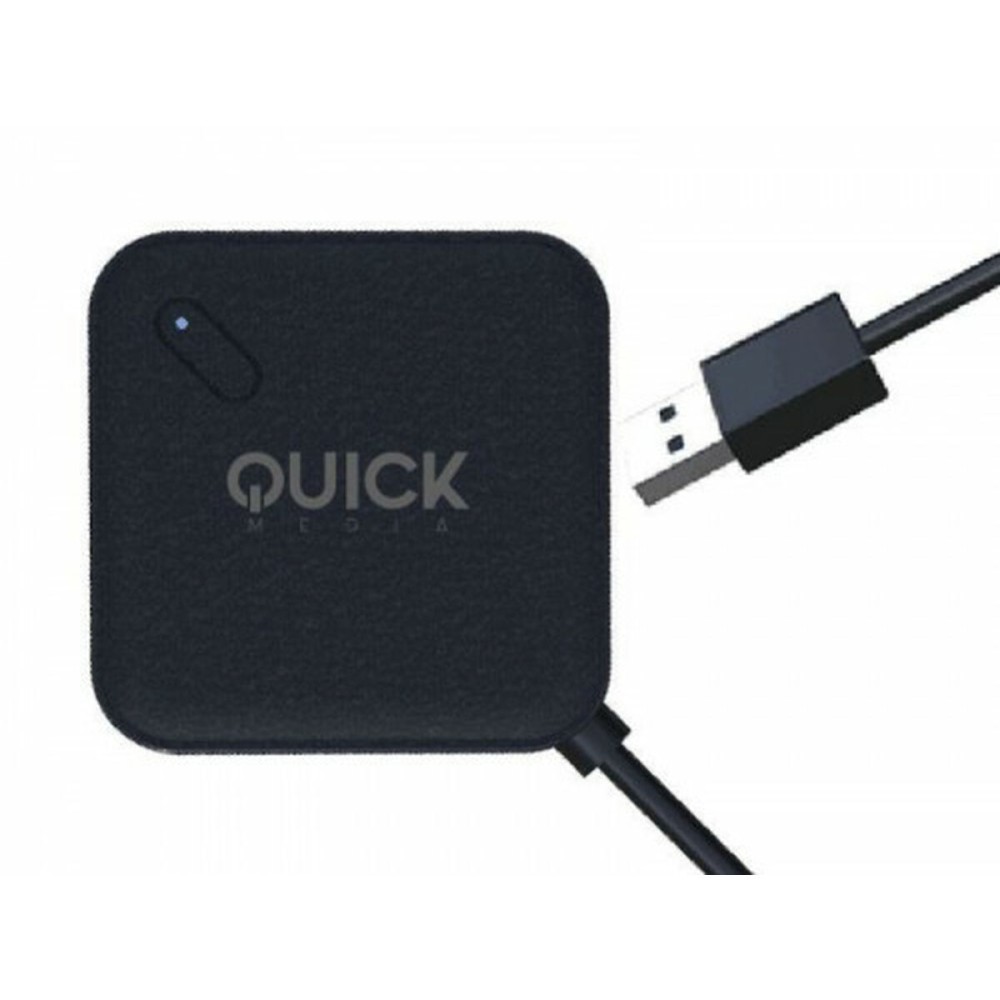 USB Hub Quick Media QMH304PB Μαύρο