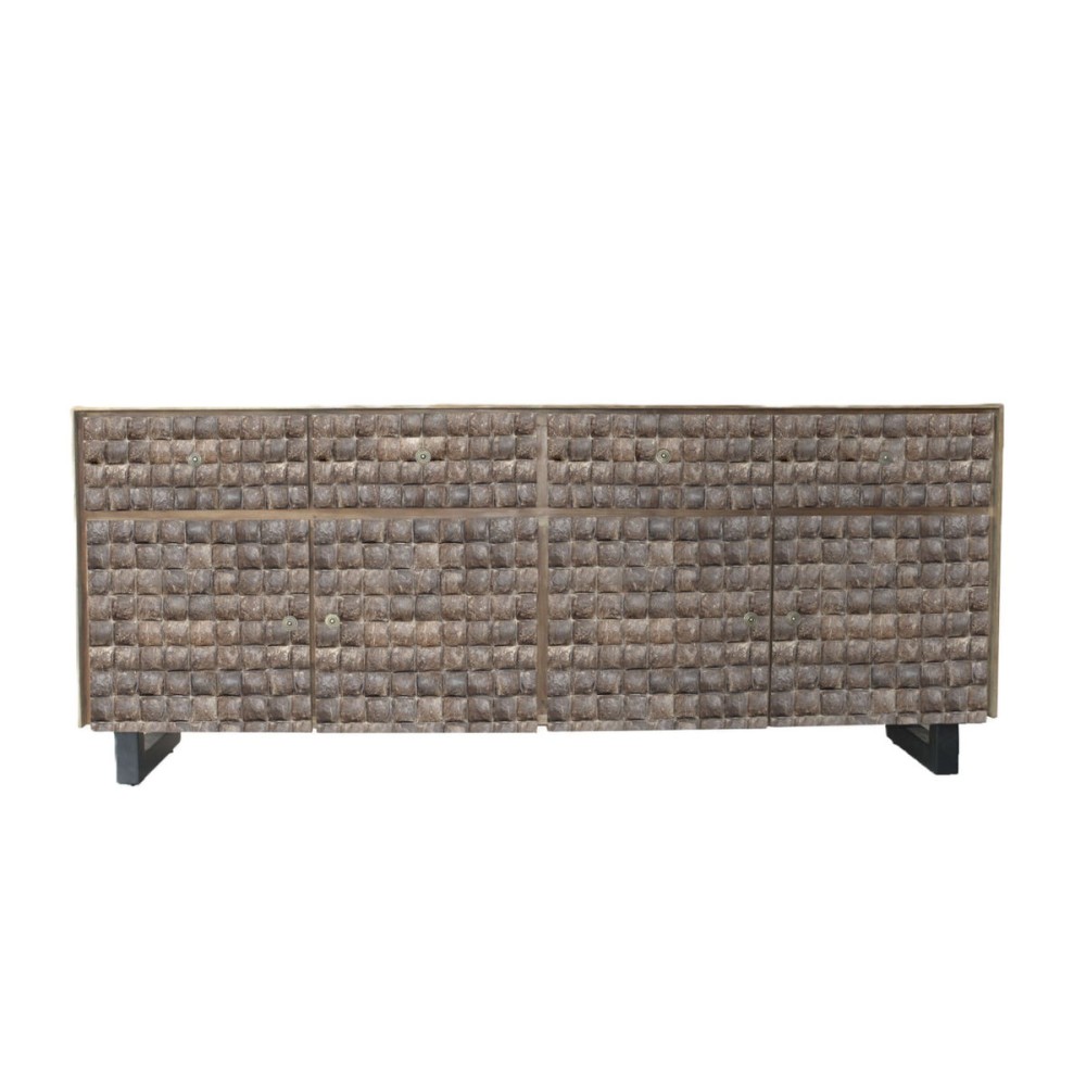 Σκευοθήκη Home ESPRIT ξύλο teak ΙΊνες καρύδας 200 X 45 X 80 cm