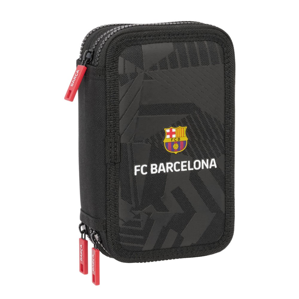 Τριπλή Κσετίνα F.C. Barcelona Black Μαύρο 12,5 x 19,5 x 5,5 cm 37 Τεμάχια