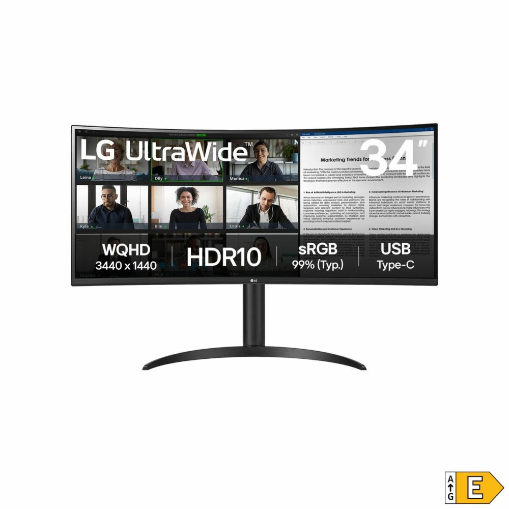 Οθόνη LG 34WR50QK-B 34" 50-60 Hz Wide Quad HD