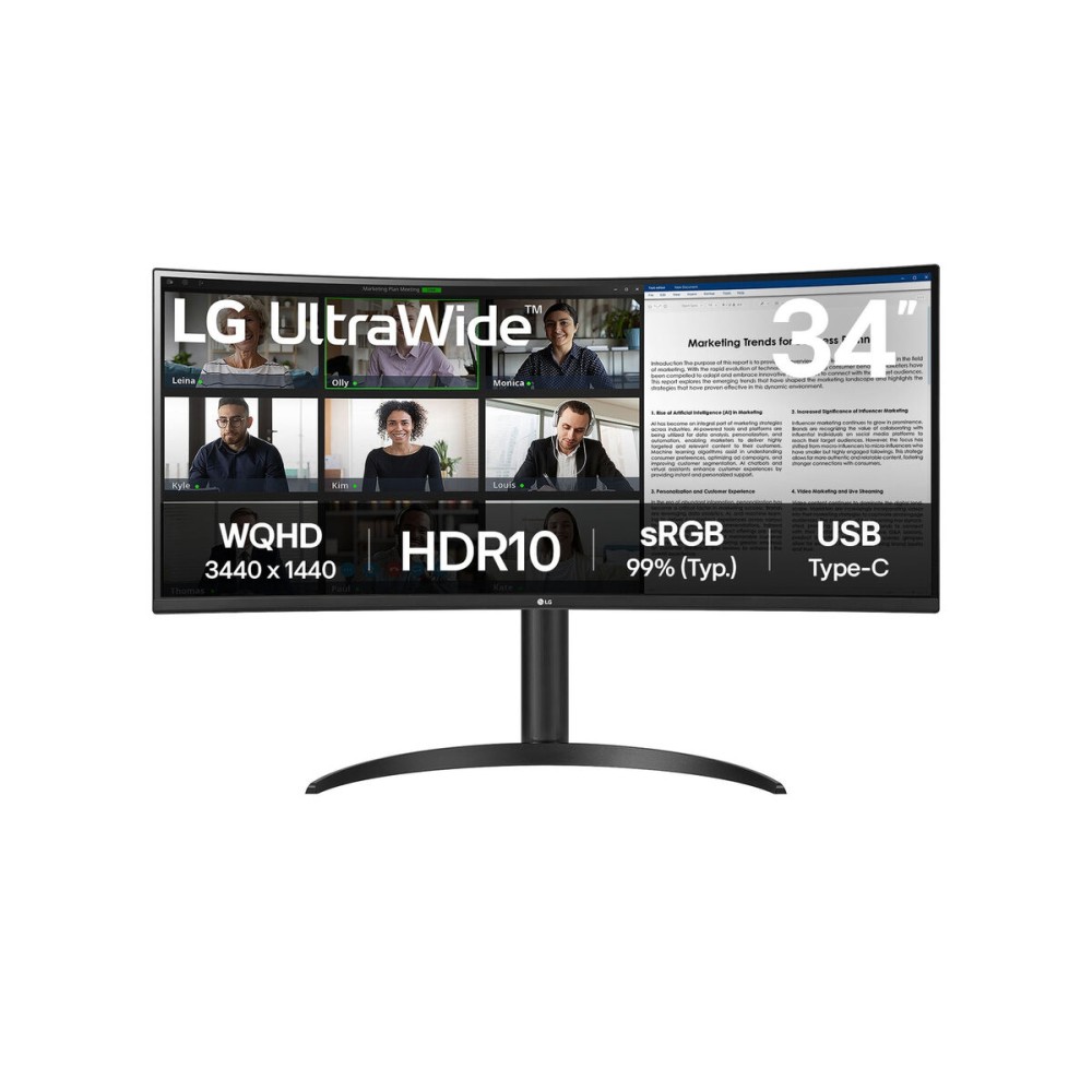 Οθόνη LG 34WR50QK-B 34" 50-60 Hz Wide Quad HD