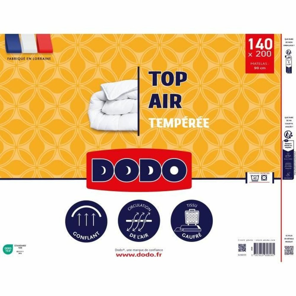 Σκανδιναβικό Παπλώμα DODO Top Air Λευκό 300 g/m² 140 x 200 cm