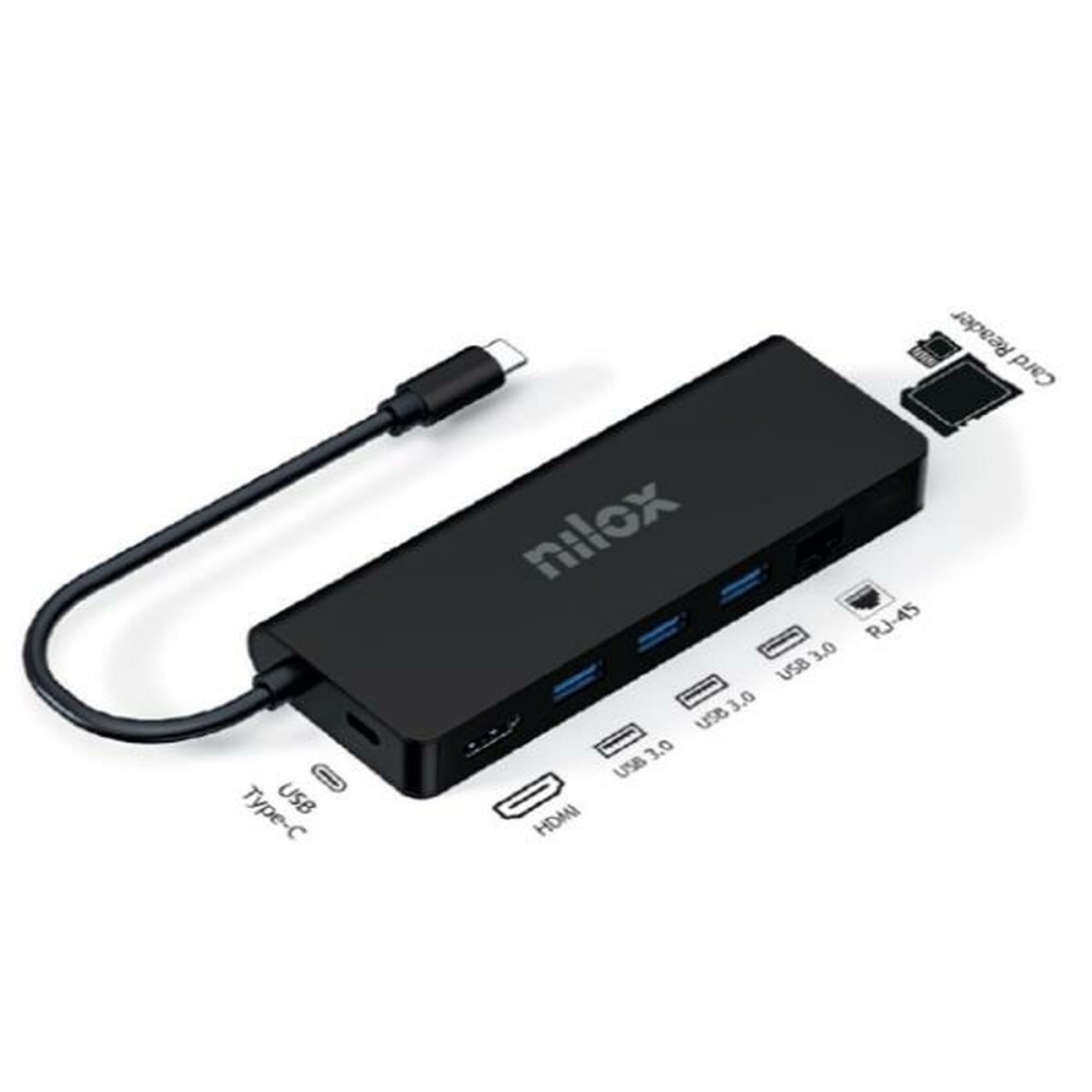 USB Hub Nilox 4k Αλουμίνιο HDMI