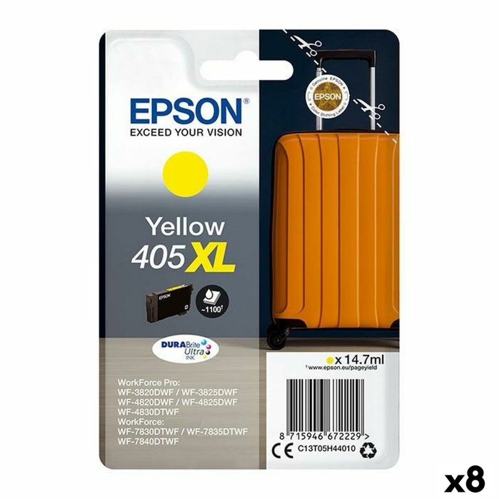 Αυθεντικό Φυσίγγιο μελάνης Epson WF-3820DWF, 3825DWF, 4820DWF, 4825DWF, 4830DWF, WF-7830DTWF, 7835DTWF, 7840DTWF Κίτρινο (8 Μονά