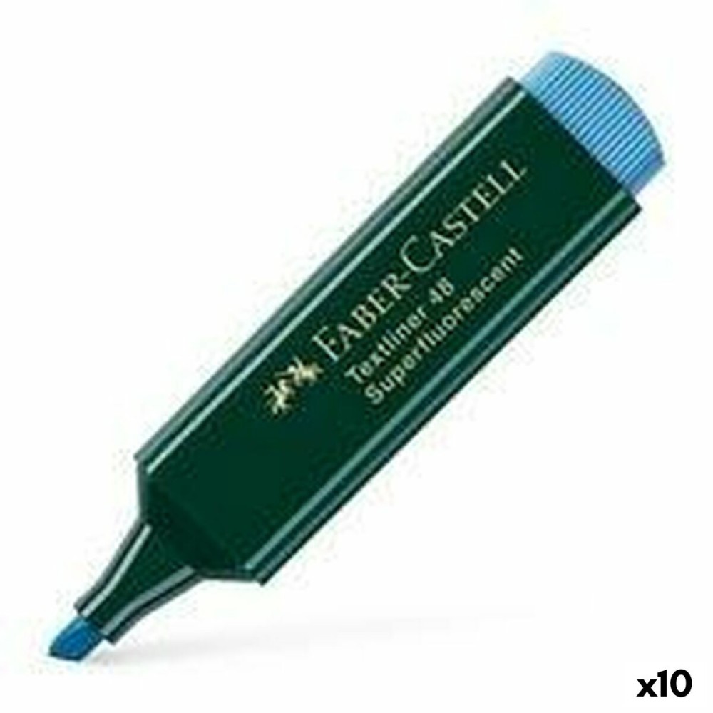 Σετ Μαρκαδόροι Υπογράμμισης Faber-Castell Textliner 48 Μπλε (x10)