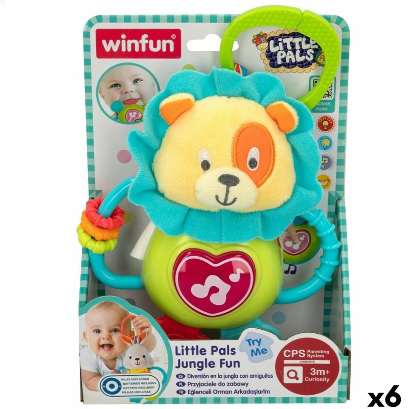 Βελούδινο Παιχνίδι Κουδουνίστρα Winfun 14 x 19 x 6,5 cm (x6)