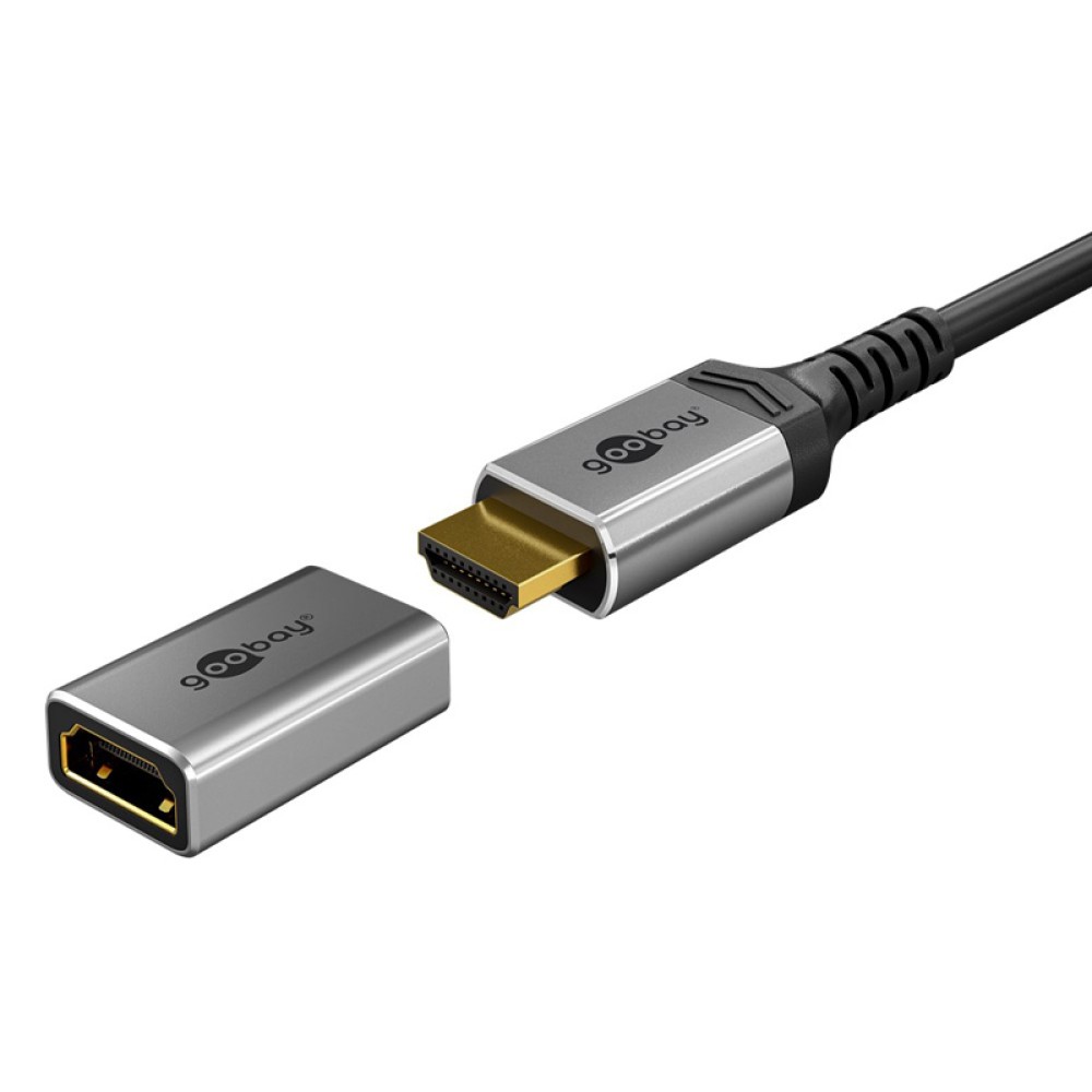 GOOBAY αντάπτορας HDMI 72008, Ethernet, 8K/60Hz, 4K/120Hz, 48 Gbps, γκρι