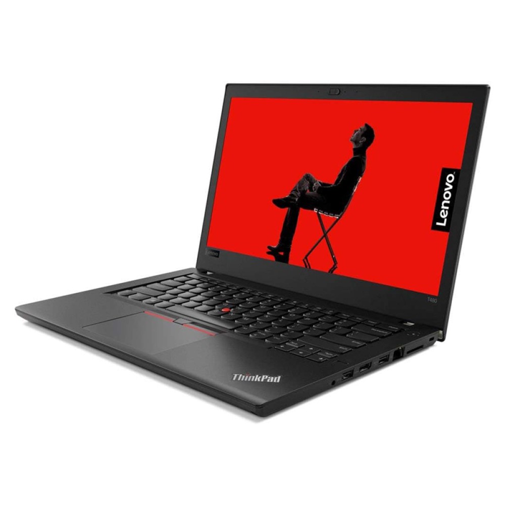 LENOVO Laptop ThinkPad T480, Refurbished Grade A, i5-8350U, 8/256GB M.2, 14", Cam, Intel UHD Graphics 620, FreeDOS