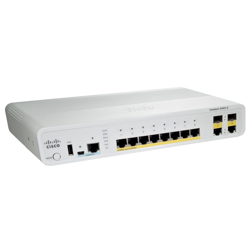 CISCO used Switch WS-C2960CG-8TC-L 8x 10/100/1000 Gigabit Ethernet ports