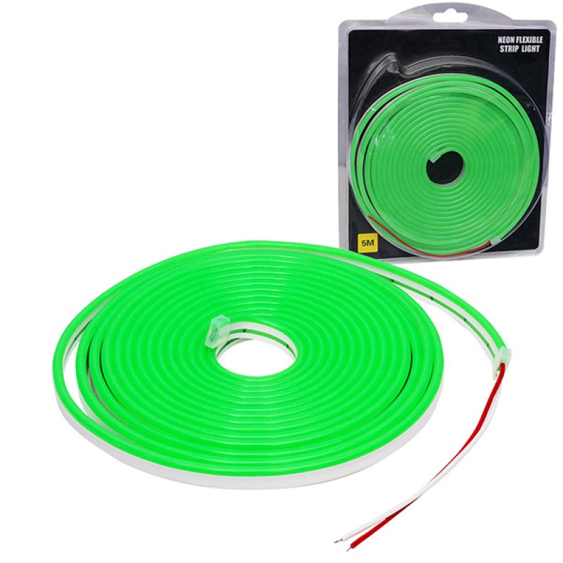 POWERMASTER 12V NEON LED STRIP 5M GREEN