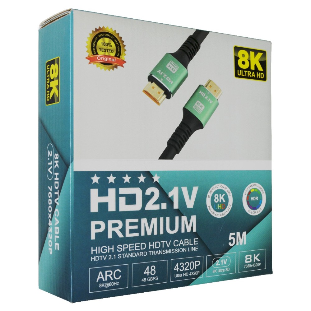 Καλώδιο Jasper HDMI 2.1 8K Ultra HD CCA 4320p HDR 48Gbps 5m