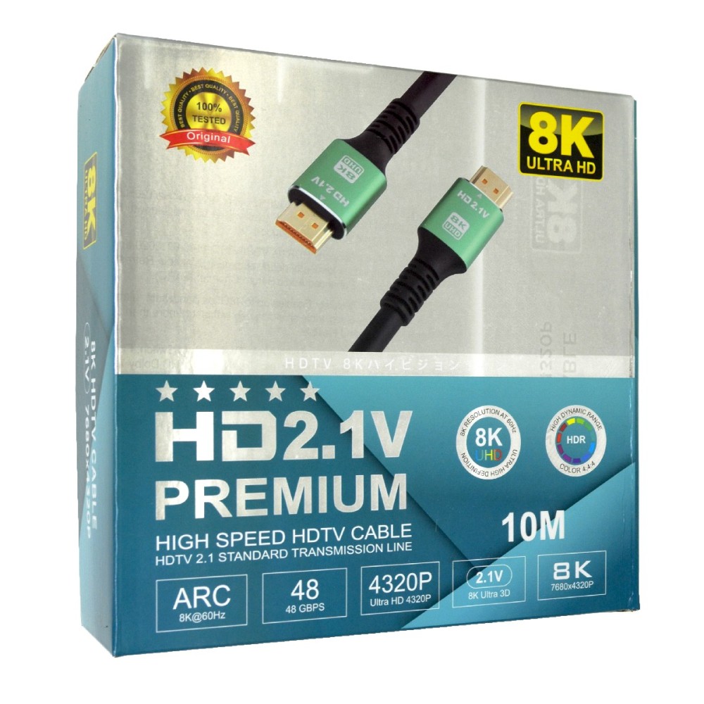 Καλώδιο Jasper HDMI 2.1 8K Ultra HD CCA 4320p HDR 48Gbps 10m