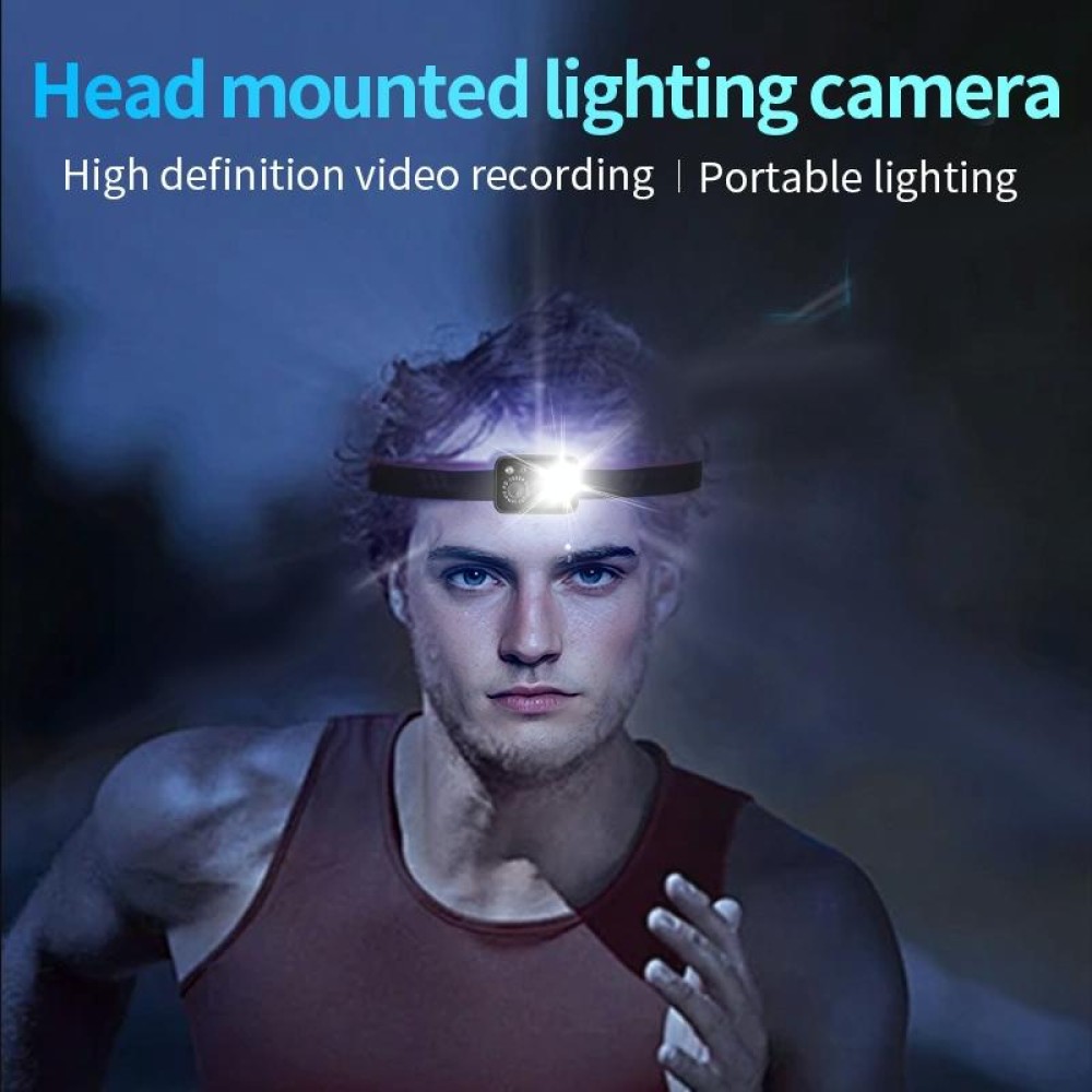 D7 1080P Head-mounted Lighting Camera LED Motion Sensor Video Recording Lighting Camera