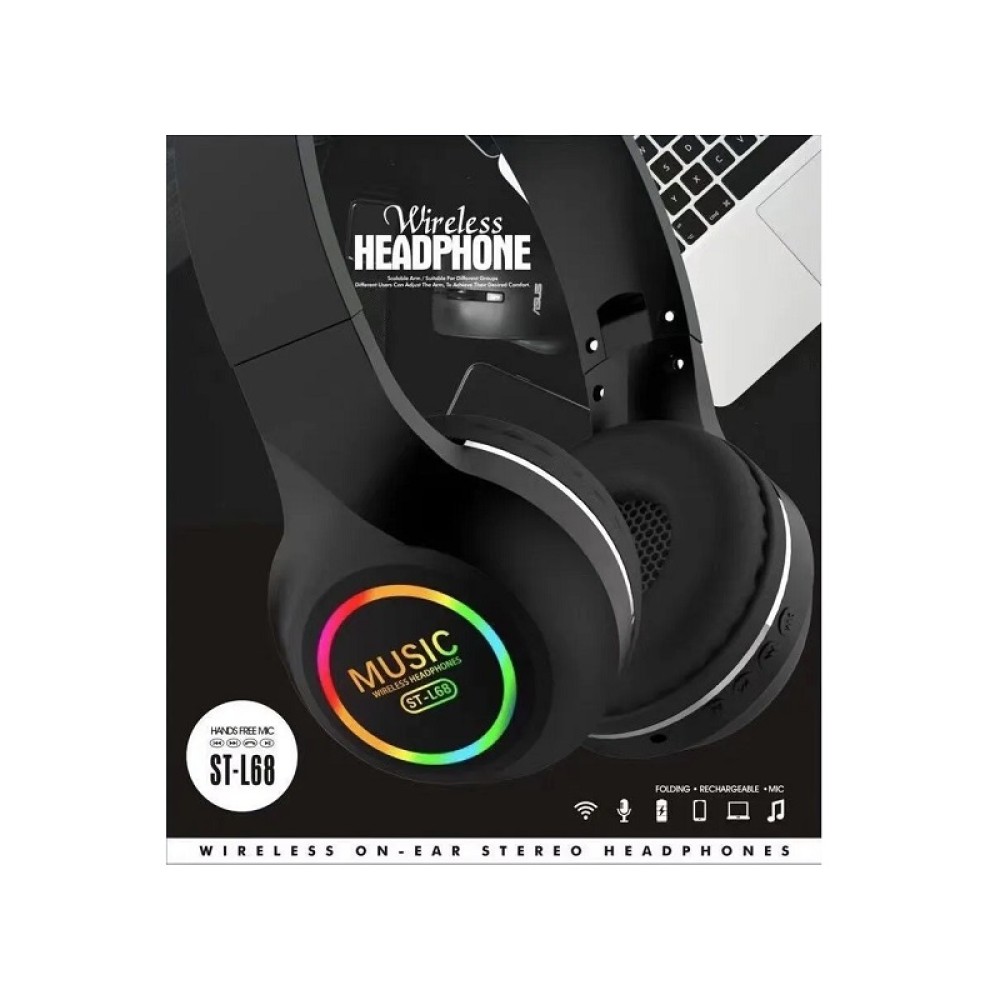 Ασύρματα ακουστικά - Headphones - ST-L68 - 674943 - Black