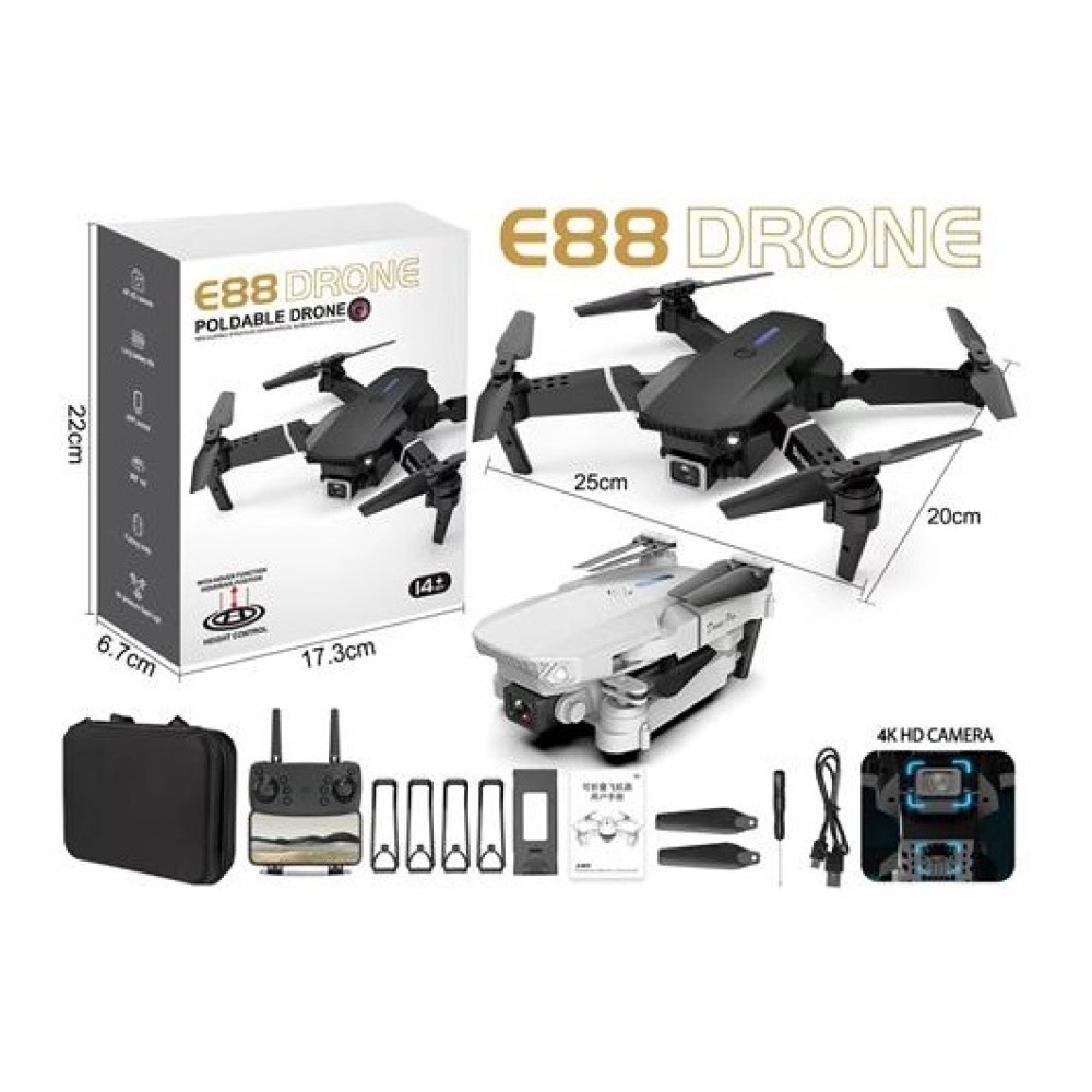 Παιδικό Drone με κάμερα - 2.4GHz - USB - E88 - 730196