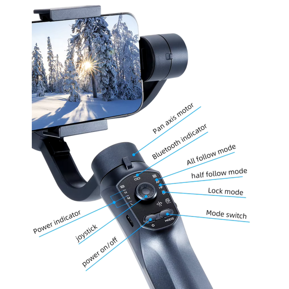 Σταθεροποιητής εικόνας Gimbal για smartphone - F10 Pro - 811481