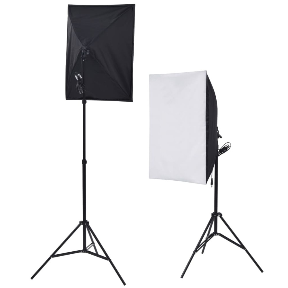 vidaXL Κιτ Φωτισμού Φωτογραφικού Στούντιο Softbox, Φόντο & Ανακλαστήρα