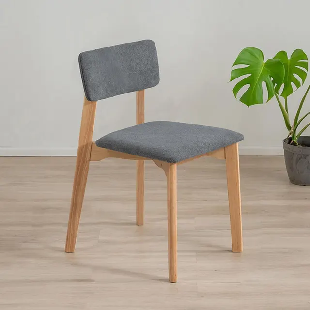 Καρέκλα τραπεζαρίας Nextdeco Natural μασίφ ξύλο γκρι Y77x44x52εκ.